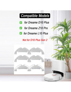 Pad de Mopa Reutilizable Frexusuent para Aspiradora Robot D10 Plus, L10 Plus, Z10 Pro - 6 Piezas Microfibra 2