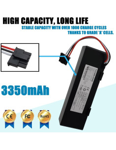 Batería Li-ion 14.4V 3400mAh Laqueena para Aspiradora Robot 2