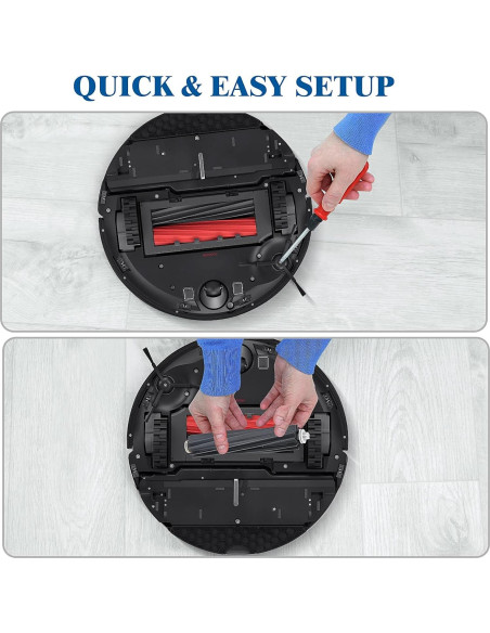 Kit de Repuestos para Aspiradora Robot Roborock Q5 Pro y Q8 Max - 2 Cepillos, 4 Filtros HEPA, 4 Mopas Kit de Repuestos para Aspiradora Robot Roborock Q5 Pro y Q8 Max - 2 Cepillos, 4 Filtros HEPA, 4 Mopas