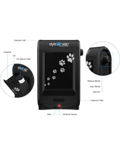 Aspiradora Automática EYE-VAC Pet 1400W Sin Bolsa - Negro 2