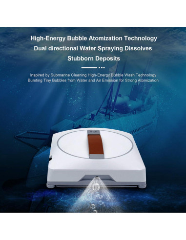 Robot Limpiador de Ventanas Wannabe winbot-28 - 2500Pa, Control Remoto, Limpieza Húmeda/Seca