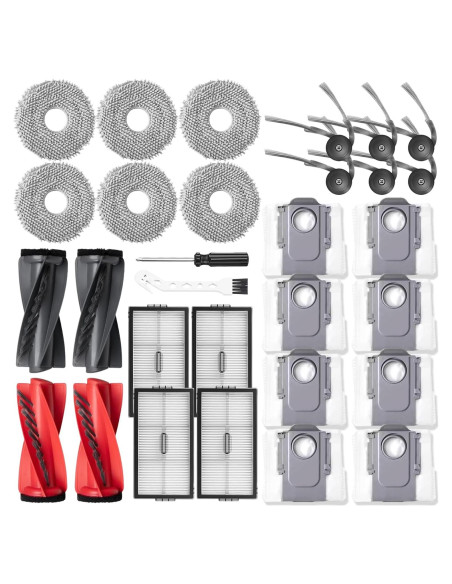 Kit de Reemplazo Genérico para Roborock Saros 10R - 2 Cepillos, 6 Filtros HEPA, 8 Mopas Kit de Reemplazo Genérico para Roborock Saros 10R - 2 Cepillos, 6 Filtros HEPA, 8 Mopas