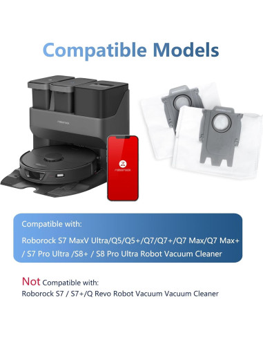 Paquete de 14 bolsas de repuesto Lavacum para Roborock S8 3L