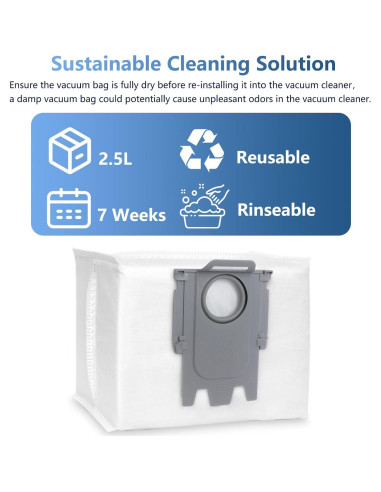 Paquete de 14 bolsas de repuesto Lavacum para Roborock S8 3L