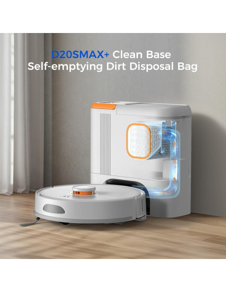 Aspiradora Robot Teendow D20S Max+ 6000Pa con Mopa y Repuestos