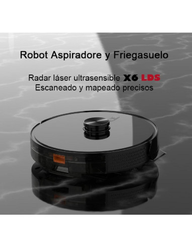 Robot Aspiradora Ecolimpia X6 con Navegación LiDAR y Mopa