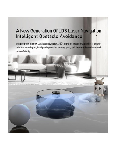 Robot Aspiradora Ecolimpia X6 con Navegación LiDAR y Mopa