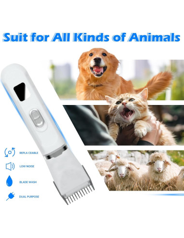 Kit Cortapelos y Afeitadora de Uñas GREGCE 4 en 1 Inalámbrico