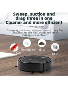 Aspiradora Robot MeLphi CC57YU Inalámbrica 3 en 1 para Hogar 2