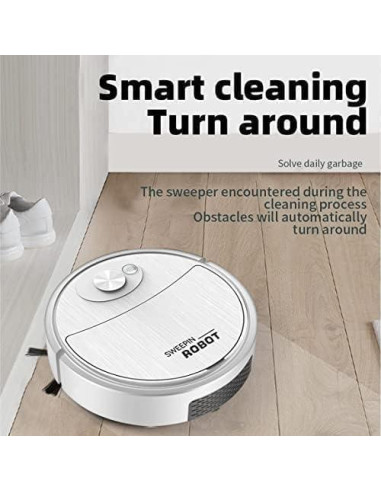 Aspiradora Robot MeLphi CC57YU Inalámbrica 3 en 1 para Hogar