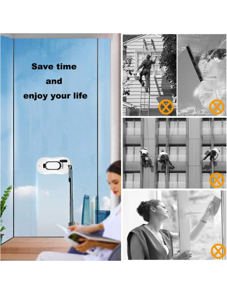 Robot de Limpieza de Ventanas PPYRD YW121A con Control Remoto