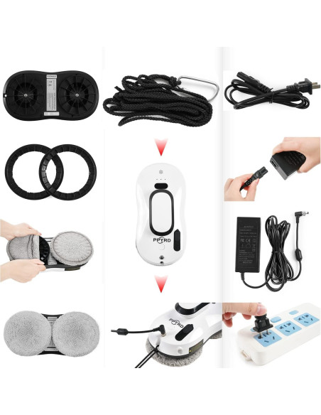 Robot de Limpieza de Ventanas PPYRD YW121A con Control Remoto