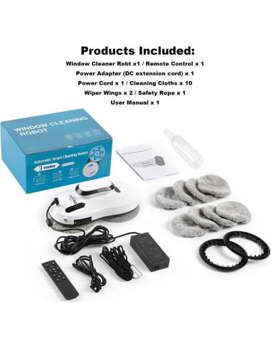 Robot de Limpieza de Ventanas PPYRD YW121A con Control Remoto