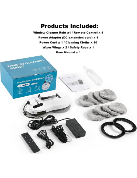 Robot de Limpieza de Ventanas PPYRD YW121A con Control Remoto