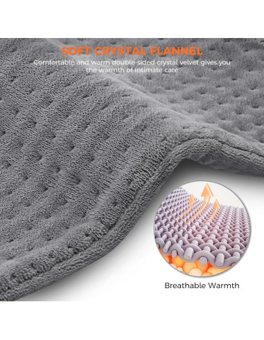 NOWWISH Almohadilla Térmica 30x60 cm para Alivio de Dolor