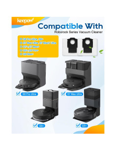 Bolsas de Polvo Reutilizables KEEPOW para Aspiradoras Roborock 2