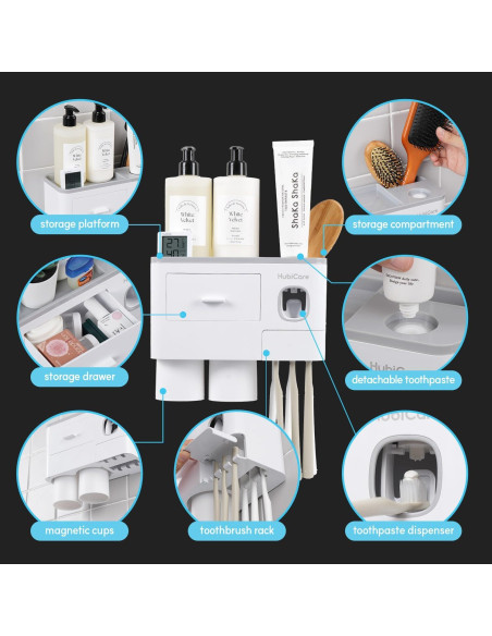 Soporte para Cepillos de Dientes HuBDIC con Dispensador Automático