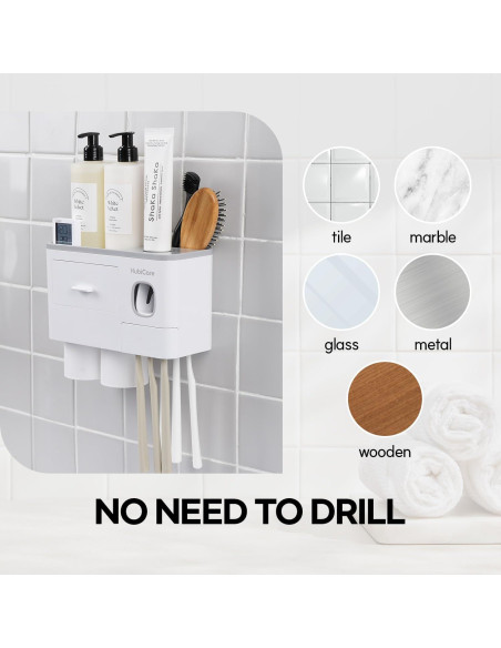 Soporte para Cepillos de Dientes HuBDIC con Dispensador Automático