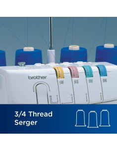 Máquina Overlock Brother 1034D, 1,300 Puntos/min, 3/4 Hilos 2