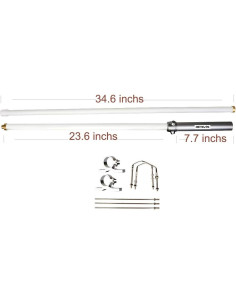 Antena Base Doble Banda Retevis MA02 7.2 dBi VHF UHF 2