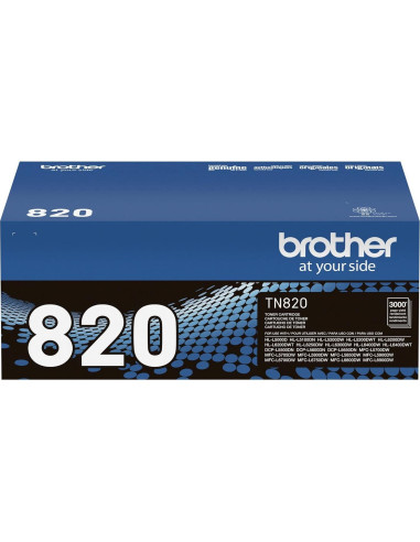 Cartucho de Tóner Brother TN-820 Negro - 3000 Páginas