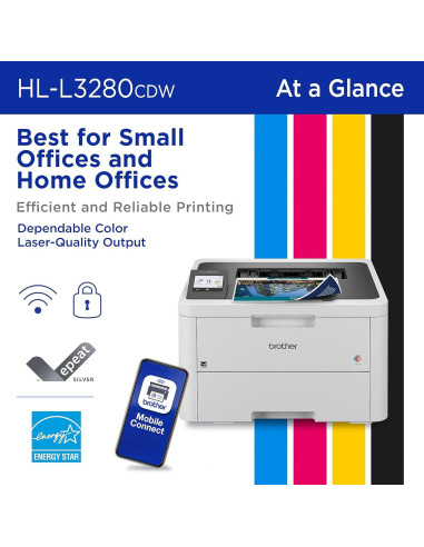 Impresora Color Láser Brother HL-L3280CDW Inalámbrica 27 ppm