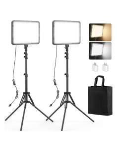Kit de Iluminación LED Kmasic 2 Luces con Trípode 160cm 15W