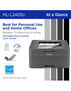 Impresora Láser Monocromática Brother HL-L2400D Renovada 2