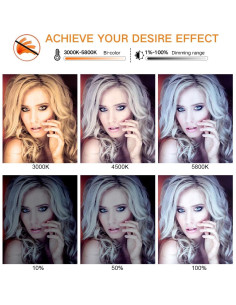 Anillo de Luz LED Bi-Color 19" PIXEL R45C 55W 3000-5800K 2