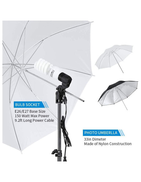 Kit de Iluminación Fotográfica Kshioe con Softbox 900W y Soporte 2x3m