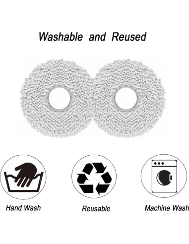 12 Almohadillas de Mopa Microfibra para Ecovacs Deebot T30s