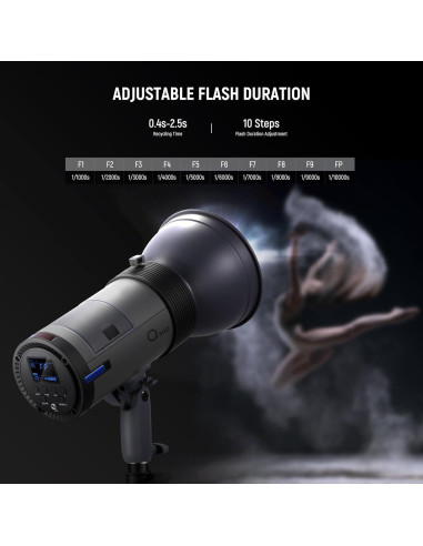 Flash Estudio NEEWER Q300 300Ws Inalámbrico 7800mAh