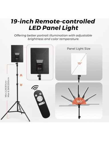 Kit de Iluminación Profesional VK40 con Fondo Verde 3x3m