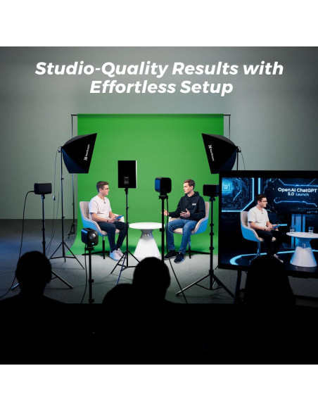 Kit de Iluminación Profesional VK40 con Fondo Verde 3x3m