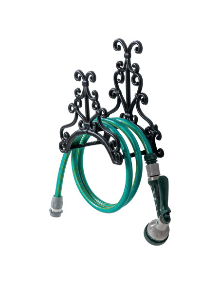 Soporte de Manguera de Jardín MyGift Montado en Pared Hierro Fundido