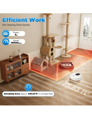 Robot fregador automático DUIBAII 25cm, limpieza húmeda y seca