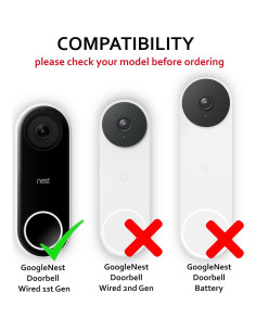 Soporte en Ángulo 45 para Timbre Google Nest Hello 1ra Gen 2