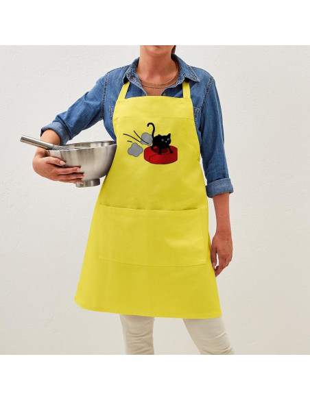 Delantal de Cocina CafePress Gato Robot Aspiradora 78.74x73.66cm