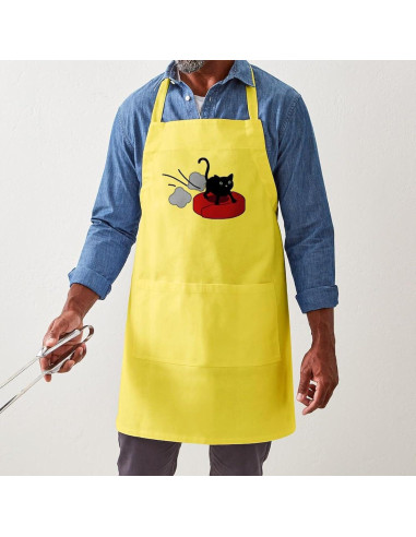 Delantal de Cocina CafePress Gato Robot Aspiradora 78.74x73.66cm