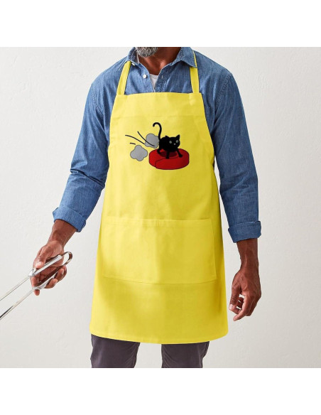 Delantal de Cocina CafePress Gato Robot Aspiradora 78.74x73.66cm