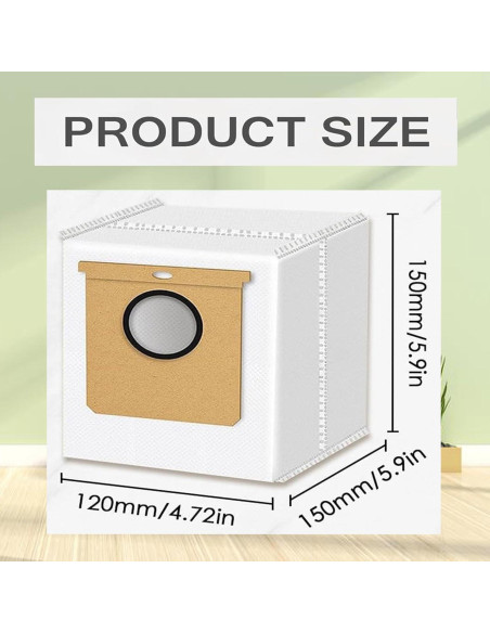 Paquete de 8 Bolsas de Repuesto HsvrySa para Aspiradora Eufy L50 L60 Paquete de 8 Bolsas de Repuesto HsvrySa para Aspiradora Eufy L50 L60