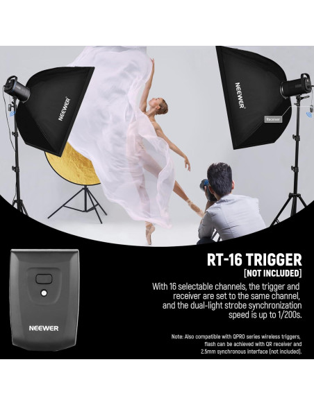 Flash Estroboscópico NEEWER S101-300W 300Ws 5600K para Estudio