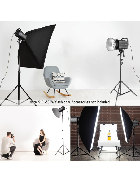 Flash Estroboscópico NEEWER S101-300W 300Ws 5600K para Estudio