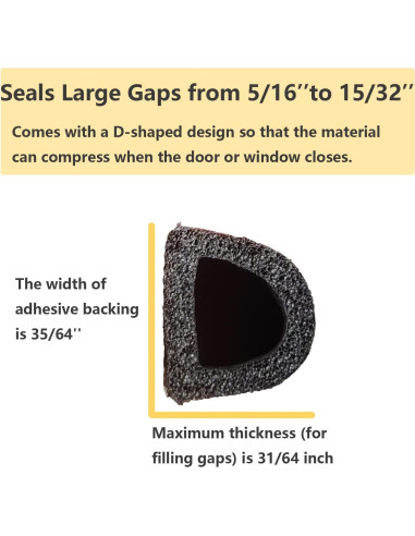 Tira de Sellado Autoadhesiva VITAM AMO 5.5m para Puertas y Ventanas
