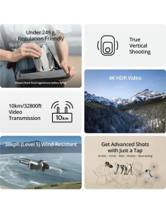 Drone DJI Mini 3 Combo Volar Más con 3 Baterías 4K 2