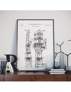 Impresión de Patente Mano Artificial 1924 Cinto 40x50 cm 2