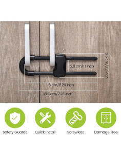 Cerraduras de Seguridad para Gabinetes Jetec - 10 Piezas Ajustables 2
