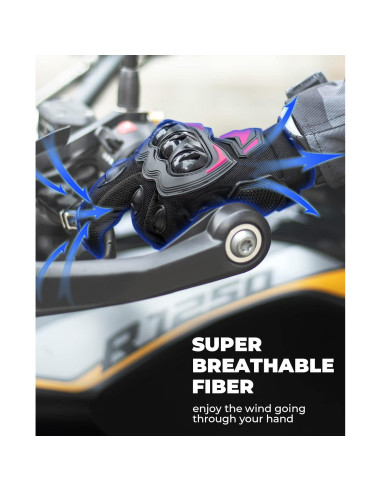 Guantes de Motocicleta KEMIMOTO XL Rosa Transpirables