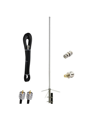 Antena Base Doble Banda VHF UHF 1.7m SIGNALPLUS 200W