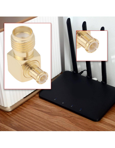 Adaptador SMA hembra a MCX macho 90 - 2 Pcs - Micro Traders